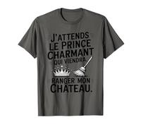 Humour Femme Prince Charmant Ranger Château Drôle T-Shirt