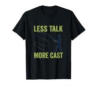 Humour Fishing Graphic Less Talk More Cast Angler Novelty T-Shirt