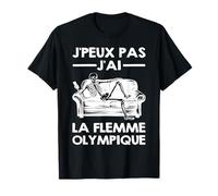 Humour Flemme Canapé Sport Télévision Feignasse RAF T-Shirt