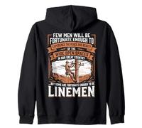 Humour Fortunate Enough to Be a Lineman Trade Pride Sweat à Capuche