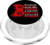 Humour Gamer Parfois Je Mange Et Dors PopSockets PopGrip pour MagSafe