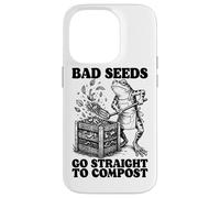 Humour Gardening Frog Joke Bad Seeds Go Straight to Compos Coque pour iPhone 14 Pro