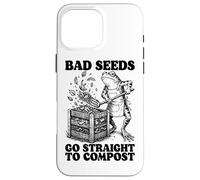 Humour Gardening Frog Joke Bad Seeds Go Straight to Compos Coque pour iPhone 16 Pro Max