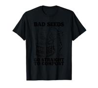 Humour Gardening Frog Joke Bad Seeds Go Straight to Compos T-Shirt
