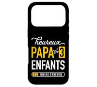 Humour Heureux Papa de 3 Enfants pour père fatigué Coque pour iPhone 17 Pro