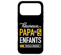 Humour Heureux Papa de 5 Enfants pour père fatigué Coque pour iPhone 17 Pro Max