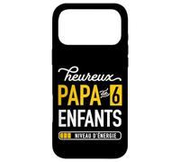 Humour Heureux Papa de 6 Enfants pour père fatigué Coque pour iPhone 17 Pro Max