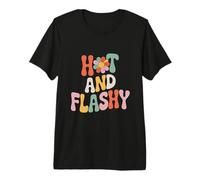 Humour Hormonal drôle de ménopause rétro Chaud et Flashy T-Shirt Haut de Gamme
