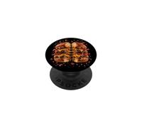Humour Humoristique Exploding Double Bacon Cheeseburger Food Lover PopSockets PopGrip Adhésif