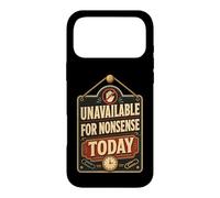 Humour indisponible aux bêtises Typographie Amusante Coque pour iPhone 17 Pro Max