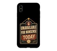 Humour indisponible aux bêtises Typographie Amusante Coque pour iPhone XS Max