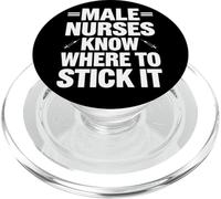 Humour Infirmier Homme Citation Professionnelle PopSockets PopGrip pour MagSafe
