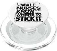 Humour Infirmier Homme Citation Professionnelle PopSockets PopGrip pour MagSafe