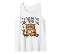 Humour introverti drôle Sarcastique Amoureux des Chats Totally Fine Mood Débardeur