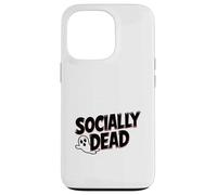 Humour introverti Socially Dead Ghost Halloween Coque pour iPhone 13 Pro