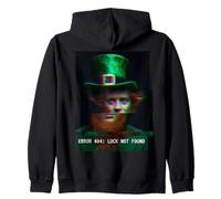 Humour Irlandais Amusant de la Saint-Patrick Leprechaun Glitching Man Sweat à Capuche