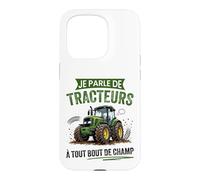 Humour Je Parle de Tracteurs Agriculteur Agricultrice Coque pour iPhone 15 Pro
