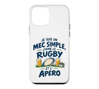 Humour Je suis Un mec Simple, J'aime Le Rugby et l'Apéro Coque pour iPhone 12 Mini