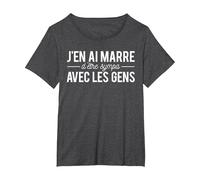 Humour J'en AI Marre D'être Sympa avec Les Gens T-Shirt, Femme Grandes Tailles, Chiné Foncé, 5X