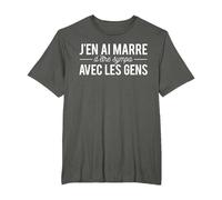 Humour J'en AI Marre D'être Sympa avec Les Gens T-Shirt, Homme Grandes Tailles, Asphalte, 3X Tall