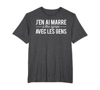 Humour J'en AI Marre D'être Sympa avec Les Gens T-Shirt, Homme Grandes Tailles, Chiné Foncé, 5X Tall