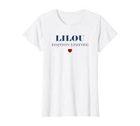 Humour Lilou édition limitée Femme prénom Lilou T-Shirt, Femme, Blanc, L