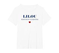 Humour Lilou édition limitée Femme prénom Lilou T-Shirt, Femme Grandes Tailles, Blanc, 1X