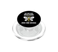 Humour Lucioles la Vie est Meilleure avec Une Luciole PopSockets PopGrip pour MagSafe