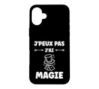 Humour Magicien Minimaliste Magique j'peux Pas J'Ai Magie Coque pour iPhone 16 Plus