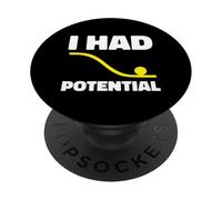 Humour mathématique drôle Professeur de mathématiques I Had Potential PopSockets PopGrip Adhésif