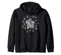 Humour médical Cardiologie Anatomique Coeur Cardiaque Infirmière Sweat à Capuche