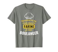 Humour Metier Boulanger Cadeau Rigolo Collègue T-Shirt, Homme, Vert Kaki chiné, S