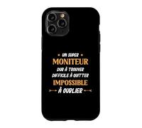 Humour Moniteur educateur Homme départ Super Moniteur Coque pour iPhone 11 Pro