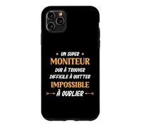 Humour Moniteur educateur Homme départ Super Moniteur Coque pour iPhone 11 Pro Max
