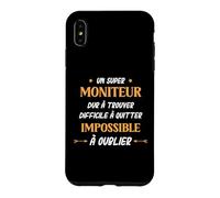 Humour Moniteur educateur Homme départ Super Moniteur Coque pour iPhone XS Max