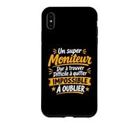 Humour Moniteur educateur Homme départ Super Moniteur Coque pour iPhone XS Max