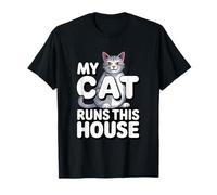 Humour My Cat Runs This House T-Shirt