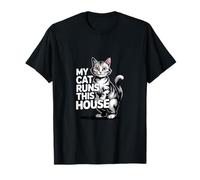 Humour My Cat Runs This House T-Shirt