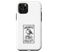 Humour Noir Folie Citation Sarcastique Oiseau Crâne Coque pour iPhone 11 Pro
