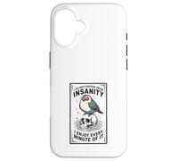 Humour Noir Folie Citation Sarcastique Oiseau Crâne Coque pour iPhone 16