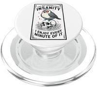 Humour Noir Folie Citation Sarcastique Oiseau Crâne PopSockets PopGrip pour MagSafe