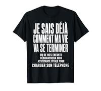 Humour Noir Parent Ado Téléphone Débranché T-Shirt