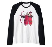 Humour Panda Archer Cadeau Chasseur Tir à l'arc Manche Raglan