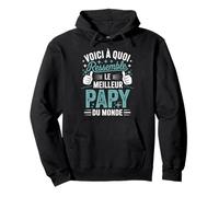 Humour Papy Thème Fête des Grands-Pères Motif Meilleur Papy Sweat à Capuche