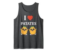 Humour patate Amour i Love patates Débardeur, Homme, Chiné Foncé, M
