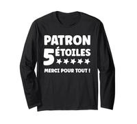 Humour Patron 5 étoiles Merci pour Tout Départ Super Patron Manche Longue