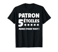 Humour Patron 5 étoiles Merci pour Tout Départ Super Patron T-Shirt