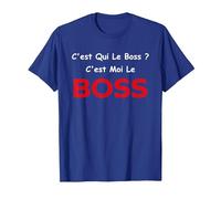Humour Patron Chef Homme C'est Moi Le Boss T-Shirt, Homme, Bleu Royal, S