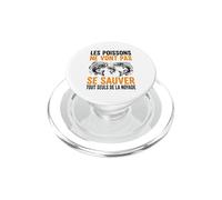 Humour Pêche Drôle Les Poissons Ne Vont Pas Se Sauver PopSockets PopGrip pour MagSafe