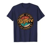 Humour Pépère Homme Mythe Légende Idée Anniversaire Papa T-Shirt, Homme, Bleu Marine, M